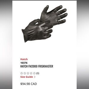 Hatch Friskmaster Black Gloves FM2000  Tactical/ cut resistant XXL (11)